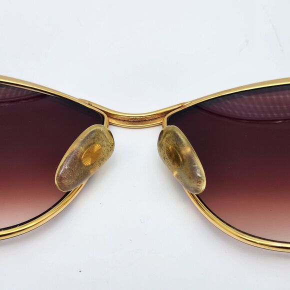 70s Vintage Ted Lapidus Oversized Gold Tone Tortoise Shell Sunglasses main image 8